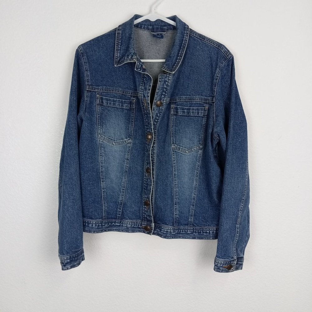 High Sierra Vintage Jean Jacket Women's Size Medium Stretch Button Up Casual